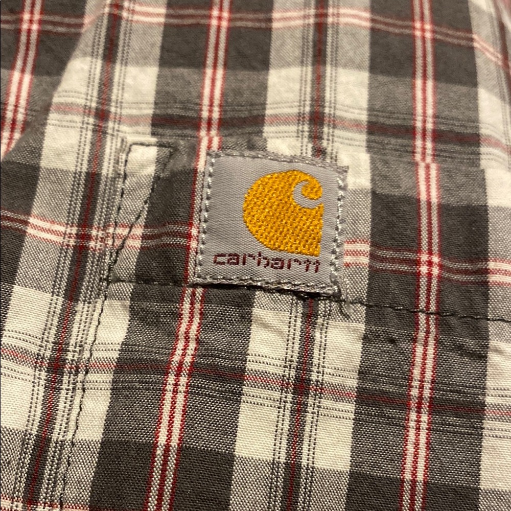Carhartt Gray and pink Casual Button Down Shirt size XL